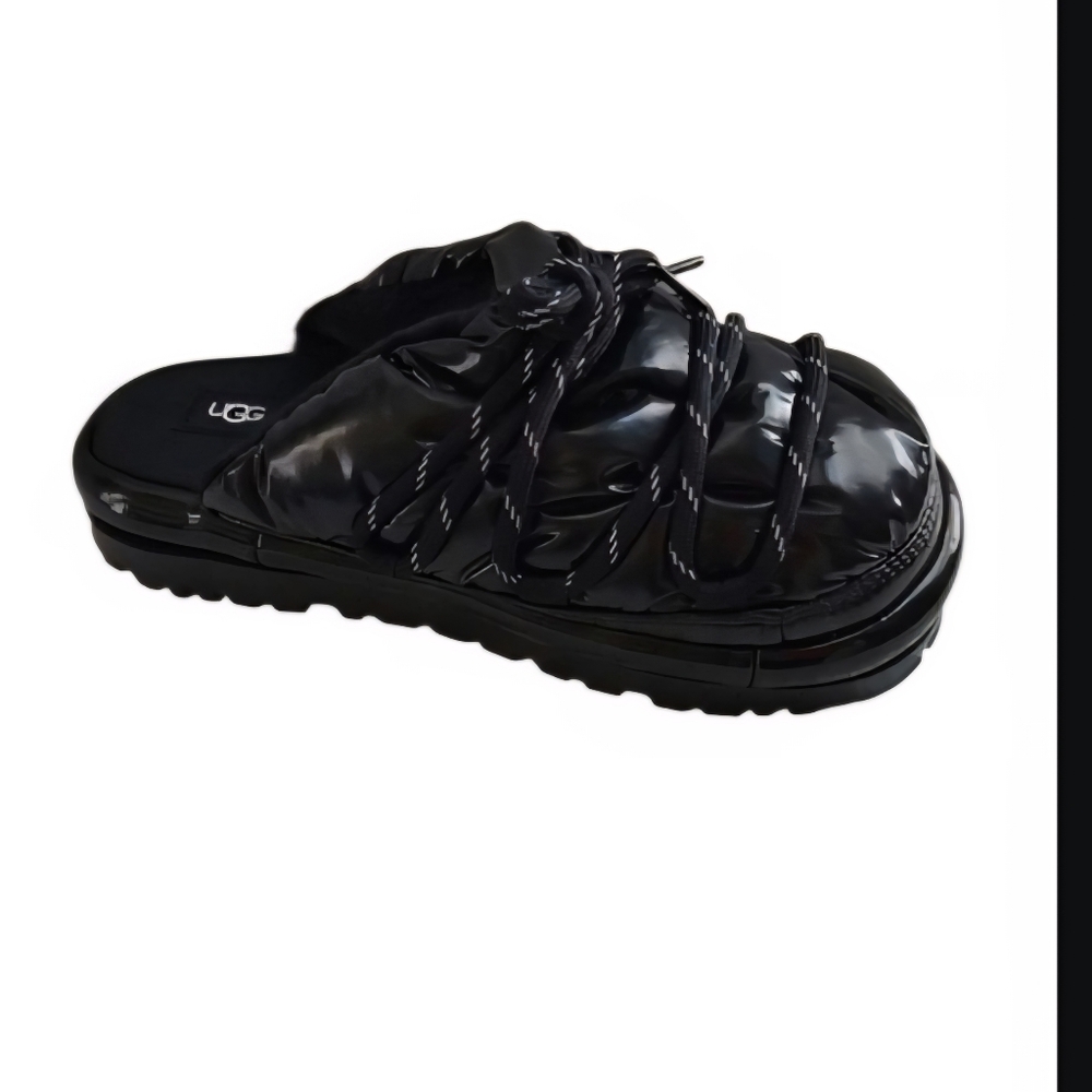 UGG Spaceslider Tech Slide Black in Womens Size 8 S/N 1149033 NEW